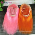 Wholesale orange ginger human hair wig transparent lace front virgin cuticle aligned hair colored women wigs frontal human hair
